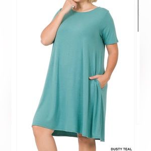 T-shirt Pocket Dress - Curvy/Plus